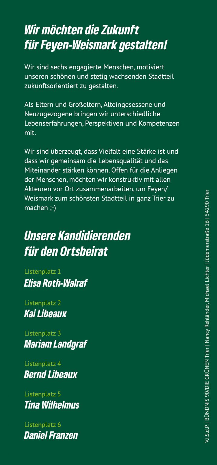 Zukunft gestalten für Feyen/Weismark TrierLiebe.de